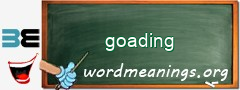 WordMeaning blackboard for goading